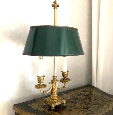 French Empire Gilt Bronze Two-Arm Bouillotte Lamps or Table Lamps, 1815, Set of 2-MBH-1031622