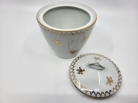 French Empire Style Porcelain Tea Service Decorated with Fine Gold from Sologne, 20th Century, Set of 15-QCI-2034725