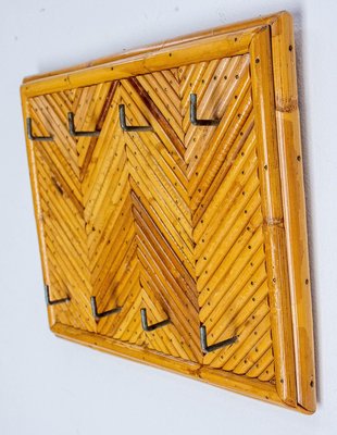 French Entry Hall Key Holder in Rattan, 1970-RIU-2027298