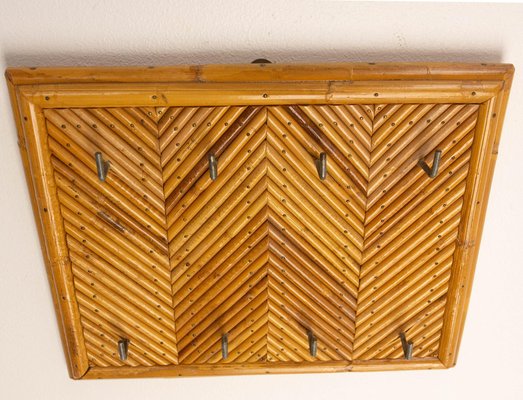 French Entry Hall Key Holder in Rattan, 1970-RIU-2027298