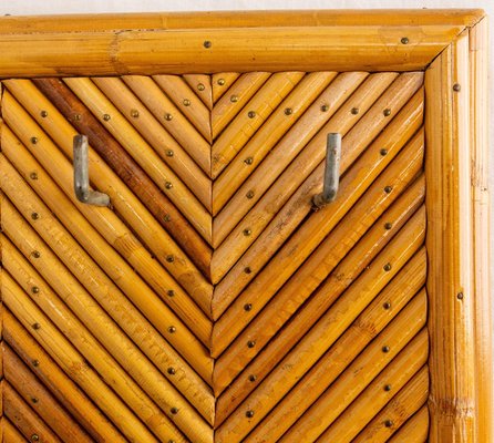 French Entry Hall Key Holder in Rattan, 1970-RIU-2027298