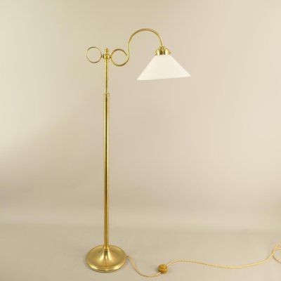 French Extendable Brass Floor Lamp, 1930s-KDB-1723374