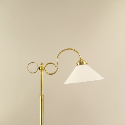 French Extendable Brass Floor Lamp, 1930s-KDB-1723374