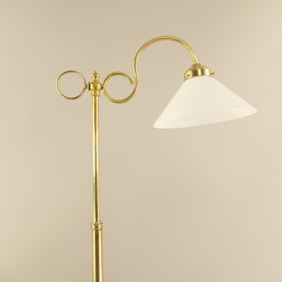 French Extendable Brass Floor Lamp, 1930s-KDB-1723374