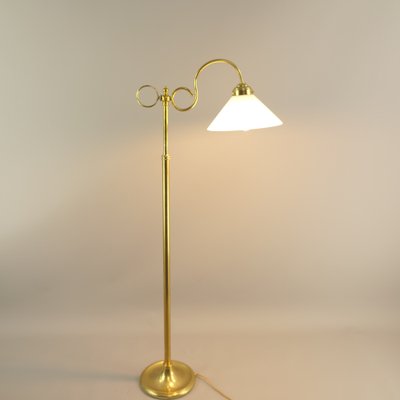 French Extendable Brass Floor Lamp, 1930s-KDB-1723374