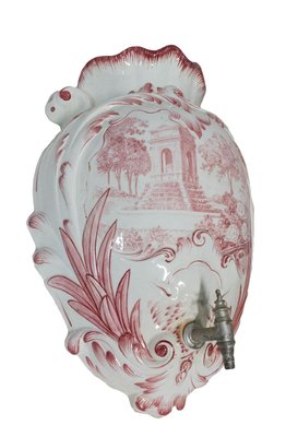 French Faience Wall Fountain, 19th Century-RIU-824597