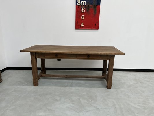 French Farm Table in Oak and Walnut, 1950s-WKI-1752597