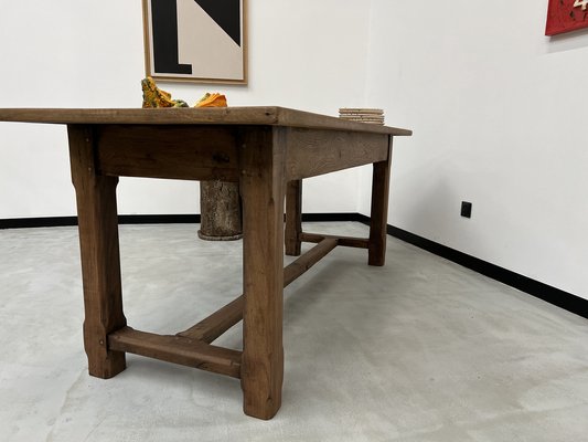 French Farm Table in Oak and Walnut, 1950s-WKI-1752597