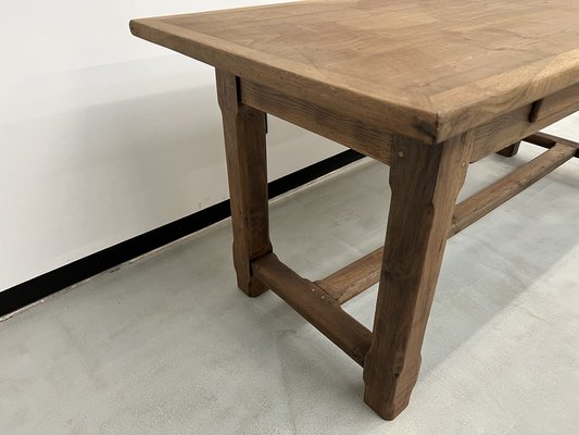 French Farm Table in Oak and Walnut, 1950s-WKI-1752597