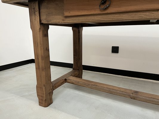 French Farm Table in Oak and Walnut, 1950s-WKI-1752597