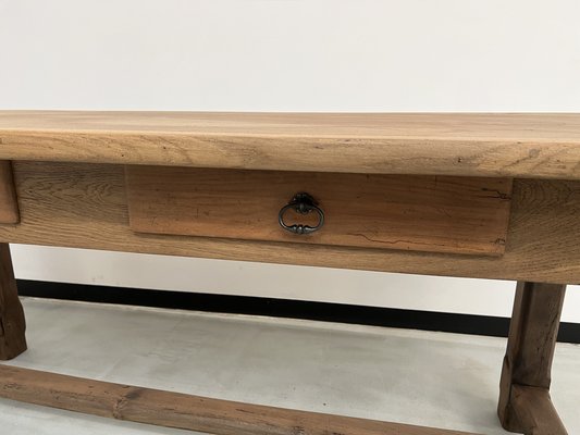 French Farm Table in Oak and Walnut, 1950s-WKI-1752597