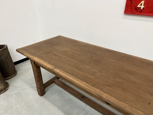 French Farm Table in Oak and Walnut, 1950s-WKI-1752597