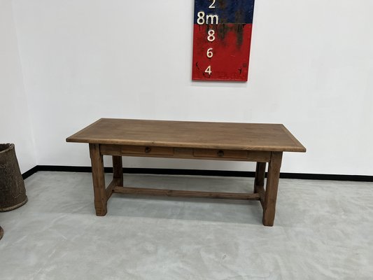 French Farm Table in Oak and Walnut, 1950s-WKI-1752597