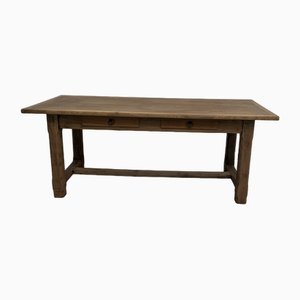 French Farm Table in Oak and Walnut, 1950s-WKI-1752597