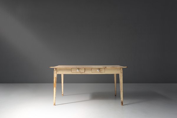 French Farm Table with Tapered Legs, 1800s-YSY-1704529