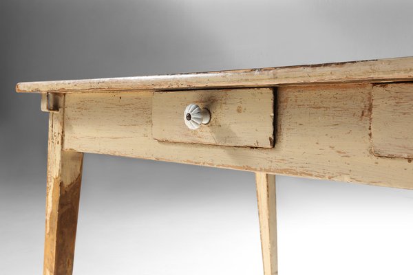 French Farm Table with Tapered Legs, 1800s-YSY-1704529