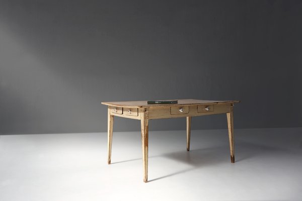 French Farm Table with Tapered Legs, 1800s-YSY-1704529