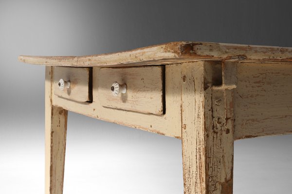 French Farm Table with Tapered Legs, 1800s-YSY-1704529