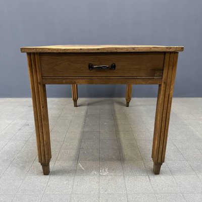 French Farmhouse Kitchen Table with Art Deco Legs-NPL-2022257