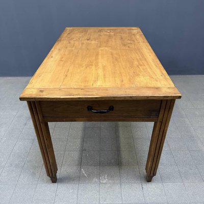 French Farmhouse Kitchen Table with Art Deco Legs-NPL-2022257