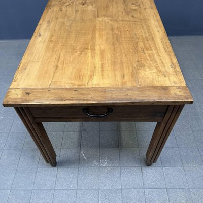 French Farmhouse Kitchen Table with Art Deco Legs-NPL-2022257