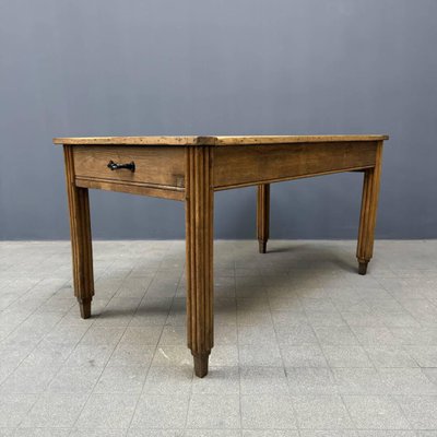 French Farmhouse Kitchen Table with Art Deco Legs-NPL-2022257