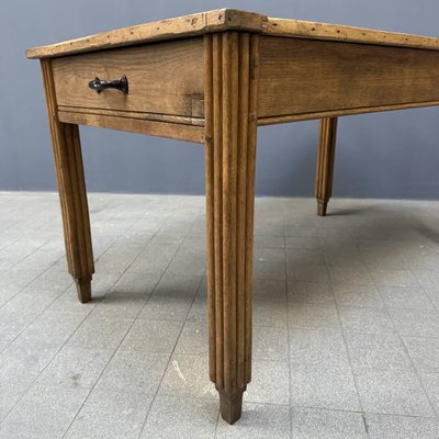 French Farmhouse Kitchen Table with Art Deco Legs-NPL-2022257