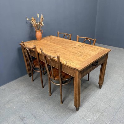 French Farmhouse Kitchen Table with Art Deco Legs-NPL-2022257