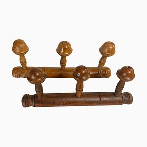 French Faux Bamboo Carved Coat & Hat Racks, France, 1920 Set of 2-UR-1754739