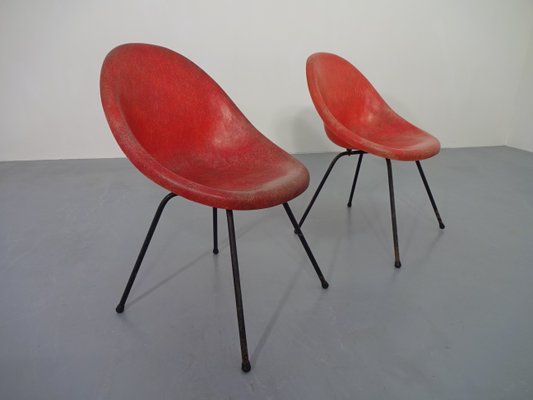 French Fiberglass Side Chairs, 1960s, Set of 2-RDW-566437