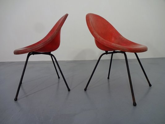 French Fiberglass Side Chairs, 1960s, Set of 2-RDW-566437