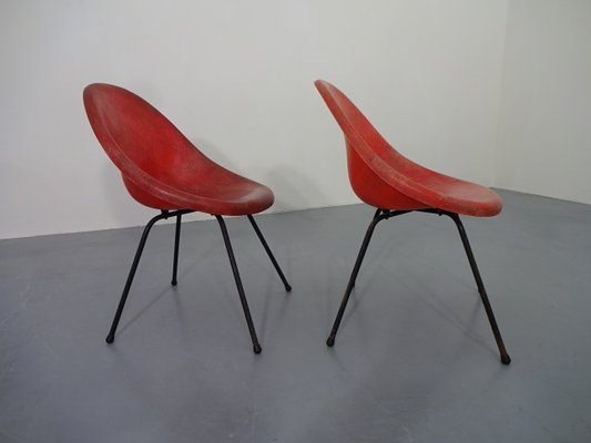 French Fiberglass Side Chairs, 1960s, Set of 2-RDW-566437