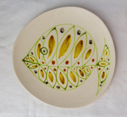 French Fish Dishes in White Faience, 1960s, Set of 2-RIU-1735613