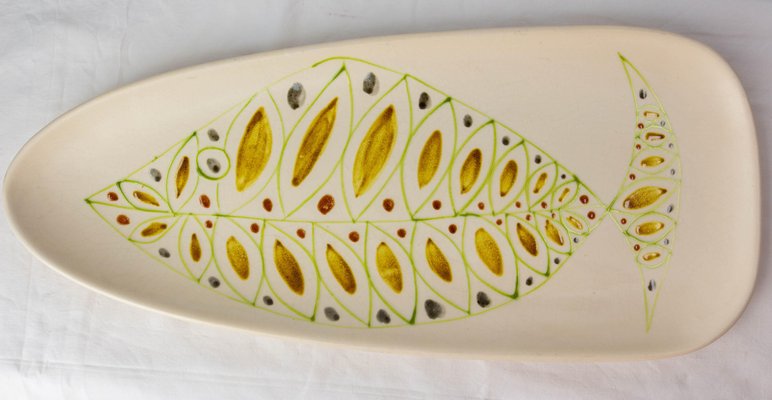 French Fish Dishes in White Faience, 1960s, Set of 2-RIU-1735613