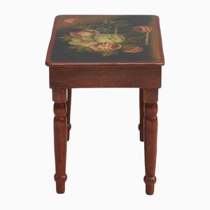 French Folk Art Hand Painted Side Table-JUA-1345809