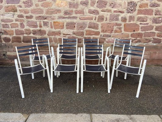 French Garden Chairs, 1970s, Set of 8-GQM-1166353