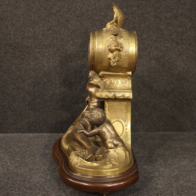 French Gilded and Bronze Clock, 1930s-RP-690522