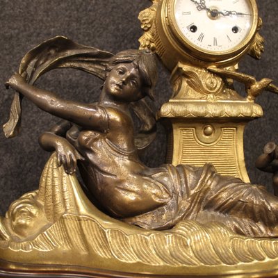 French Gilded and Bronze Clock, 1930s-RP-690522