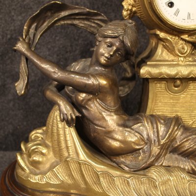 French Gilded and Bronze Clock, 1930s-RP-690522