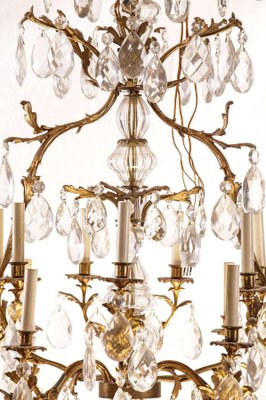 French Gilt Bronze and Cut Glass 14-Light Chandelier, 19th Century-MBH-1032641