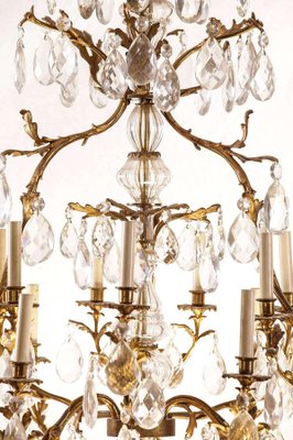 French Gilt Bronze and Cut Glass 14-Light Chandelier, 19th Century-MBH-1032641