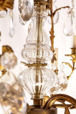 French Gilt Bronze and Cut Glass 14-Light Chandelier, 19th Century-MBH-1032641