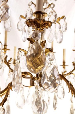 French Gilt Bronze and Cut Glass 14-Light Chandelier, 19th Century-MBH-1032641