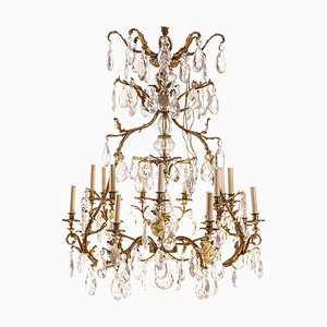 French Gilt Bronze and Cut-Glass 14-Light Chandelier, 19th Century-MBH-1032069