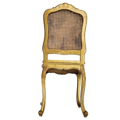 French Giltwood Chairs with Backup and Grid Seat, Set of 2-TCS-1779635