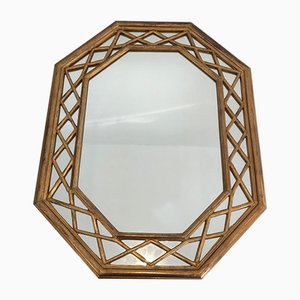 French Giltwood Octogonal Glazing Mirror, 1970s-BA-762678