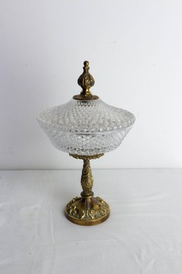 French Glass and Brass Vide-Poche, 1960s-RIU-1377601