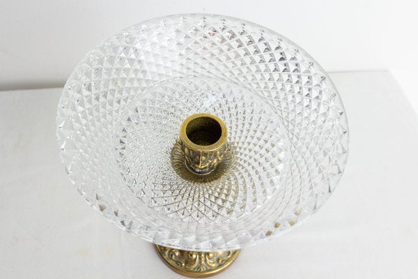 French Glass and Brass Vide-Poche, 1960s-RIU-1377601