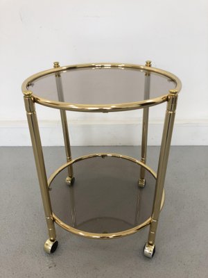 French Glass Bar Cart with Removable Tray, 1950s-JWH-1326430