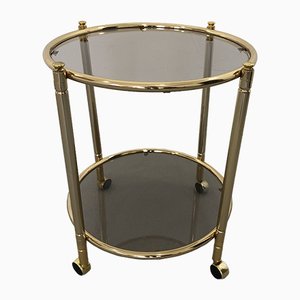 French Glass Bar Cart with Removable Tray, 1950s-JWH-1326430